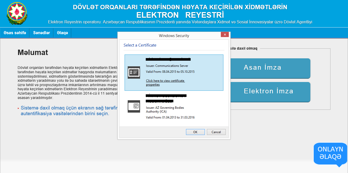 2.4. Elektron informasiya sisteminə Asan İmza ilə daxil olduqda gözləmə səhifəsi açılır və bu zaman imza sahibinin telefon nömrəsinə gələn bildirişə telefon kartının PIN kodu qeyd olunaraq təsdiq