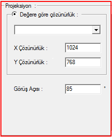 Analiz Render Ayarları Genel Ayarlar Program AISC 360-10 ASD, AISC 360-10 LRFD ve Türk Çelik Yönetmeliği 2016 GKT ve YDKT Projeksiyon: yönetmelikleri Görüntülecek ile tasarım resmin yapabilme pixel