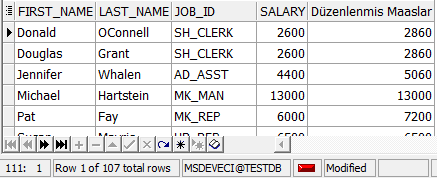 CASE İFADESİ Personellerin içinde SH_CLERK pozisyonunda olanlara %10, AD_ASST pozisyonunda olanlara %15 ve MK_REP pozisyonunda olanlara %20 zam olacak şekilde bilgileri listeleyelim SELECT