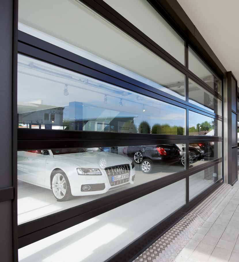 ALR F42 Glazing, ALR 67 Thermo Glazing Büyük yüzeyli camlı alüminyum kapılar Oto Showroom lar