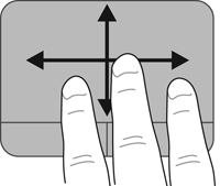 Döndürme (yalnızca belirli modellerde) Döndürme, fotoğraf gibi öğeleri döndürmenizi sağlar. Döndürmek için, sol işaret parmağınızı Dokunmatik Yüzey üzerinde sabitleyin.