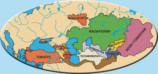 TÜRKÇENİN HARİTASI Dünya Türklüğünü üç sahada toplayanlar var ( Ergin, 62) : Doğu sahası ( Orta Asya ve civarı), Kuzey sahası ( Kazakistan dan Polonya ya kadar olan saha) ve Batı sahası ( Anadolu ve