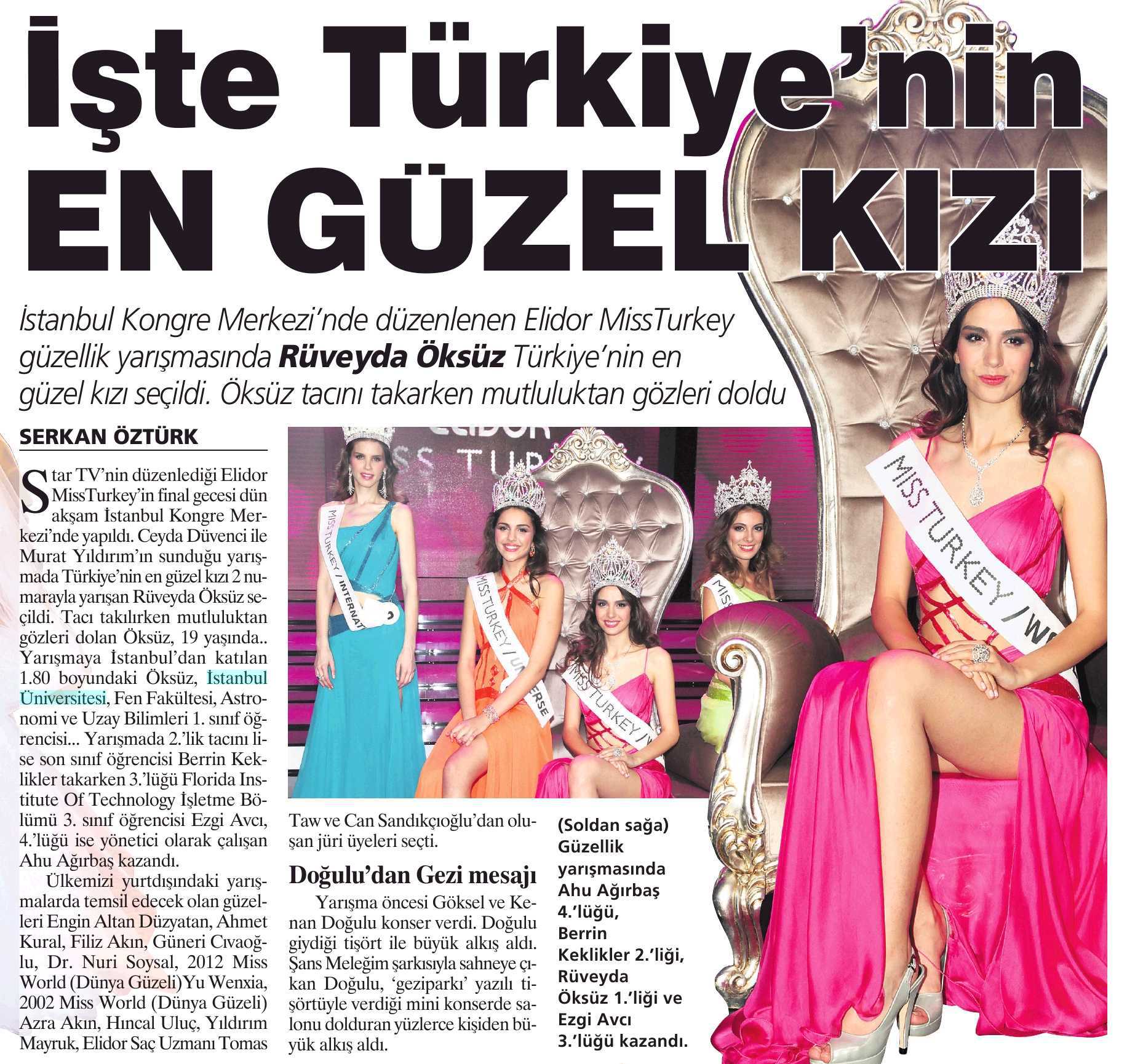 EN GÜZELI RÜVEYDA Yayın Adı : Milliyet Sayfa : 2