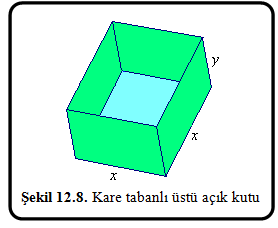 12.5. Toplamları 12 ve çarpımları maksimum olan iki sayı bulalım. Çözüm: Bu saylardan biri diğeri de olsun. veya olarak ifade edebiliriz. Bu sayıların çarpımları olarak yazılır.