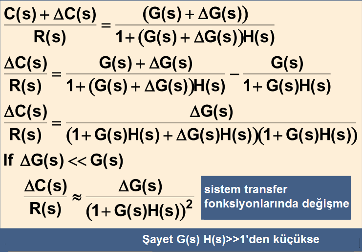 64 İşlem değişkenlerinin hassasiyeti Güçlü (Robust) kontrol sistemleri Güçlü bir sistem, işlem karakteristiklerinde belirsizlikler olduğunda istenen performansı sağlar İşlem