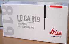 7. Opsiyonel aksesuarlar Leica dar bantlı tek kullanımlık kesici - tip 819 Uzunluk 80 mm, yükseklik 8 mm 1 pakette 50 adet Sipariş no.