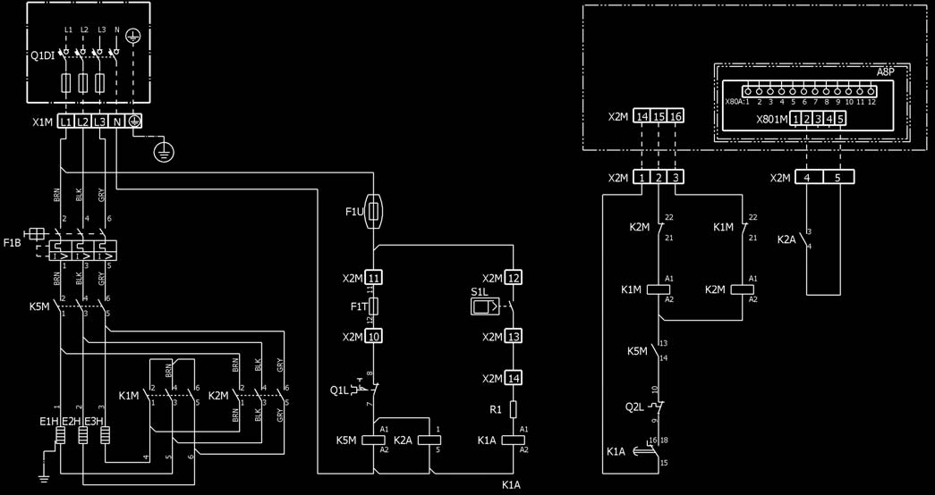 İç Ünite EKHVMYD-AB 5 Kablo diyagramları 5-2 Kablo Diyagramları - Trifaze EKBUH-AA6W1 5 Güç beslemesi 3N~400V 50Hz ç ünite Genel BUH ad m 1 (3kW) BUH ad m 2 (6kW) Opsiyon talep PCB alter kutusu yerle