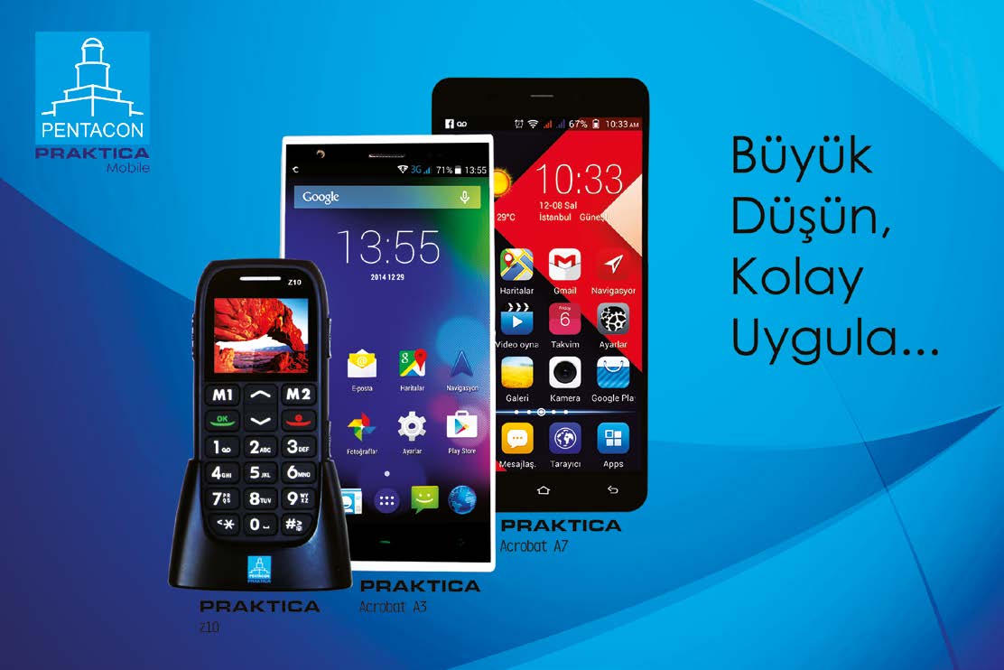 PRAKTICA Smart Phone PRAKTICA Peşin 1 PRKZ10 PRKZ10S BASİT YAPISI VE KOLAY KULLANIMI SAYESİNDE CEP TELEFONU KULLANMAKTA ZORLUK ÇEKEN BÜYÜKLERİMİZ İÇİN ÜRETİLMİŞ ÖZEL ÜRÜN, BÜYÜK TUŞ TAKIMI, 1,8 İNÇ