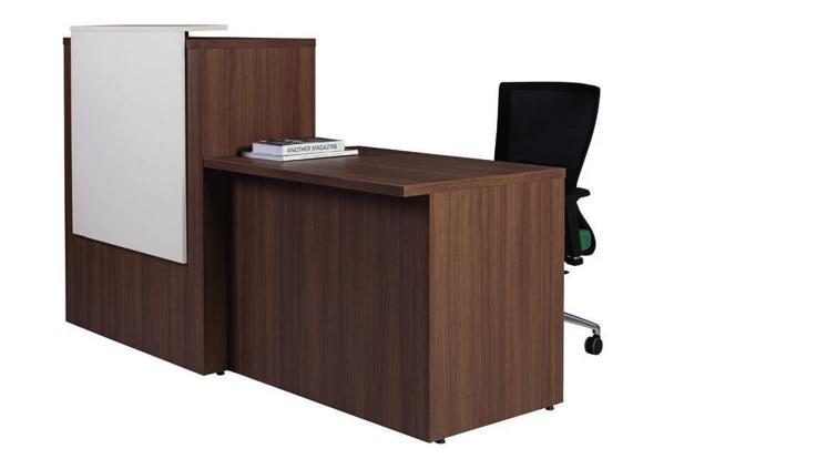 bankolar Tüm renkler All melamine colours Kontrast renk Contrast colours Metalik İnci Antrasit banko reception counter Genişlik - Width : 200-250 cm Derinlik - Depth : 70 cm Yükseklik - Height : 120