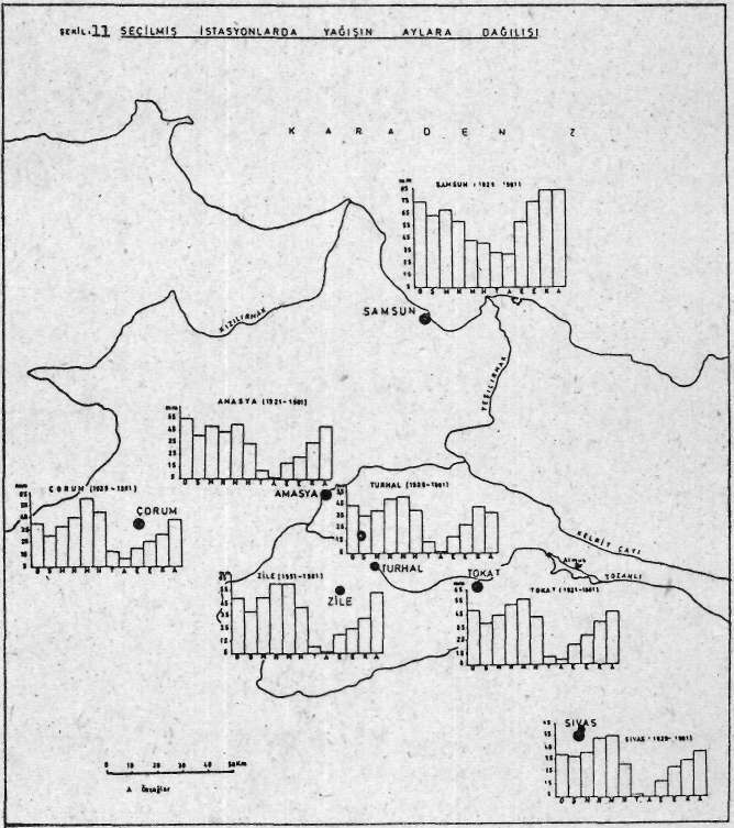 KAZOVA'NIN İKLİM ÖZELLİKLERİ 245 yonda en yağışlı aylar Kasım, Aralıktır.