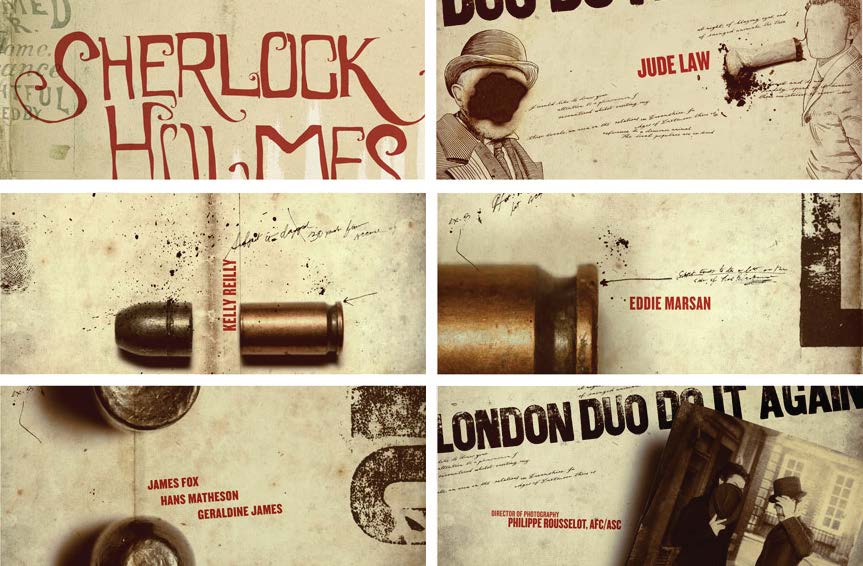Resim 24: Sherlock Holmes filmi son jenerik konsept çalışması -1 Kaynak: http://www.artofthetitle.