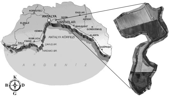 M. SARI, N. K. SONMEZ, S. ALTUNBAŞ Şekil 1. Çalışma Alanının Coğrafi Konumu 2.