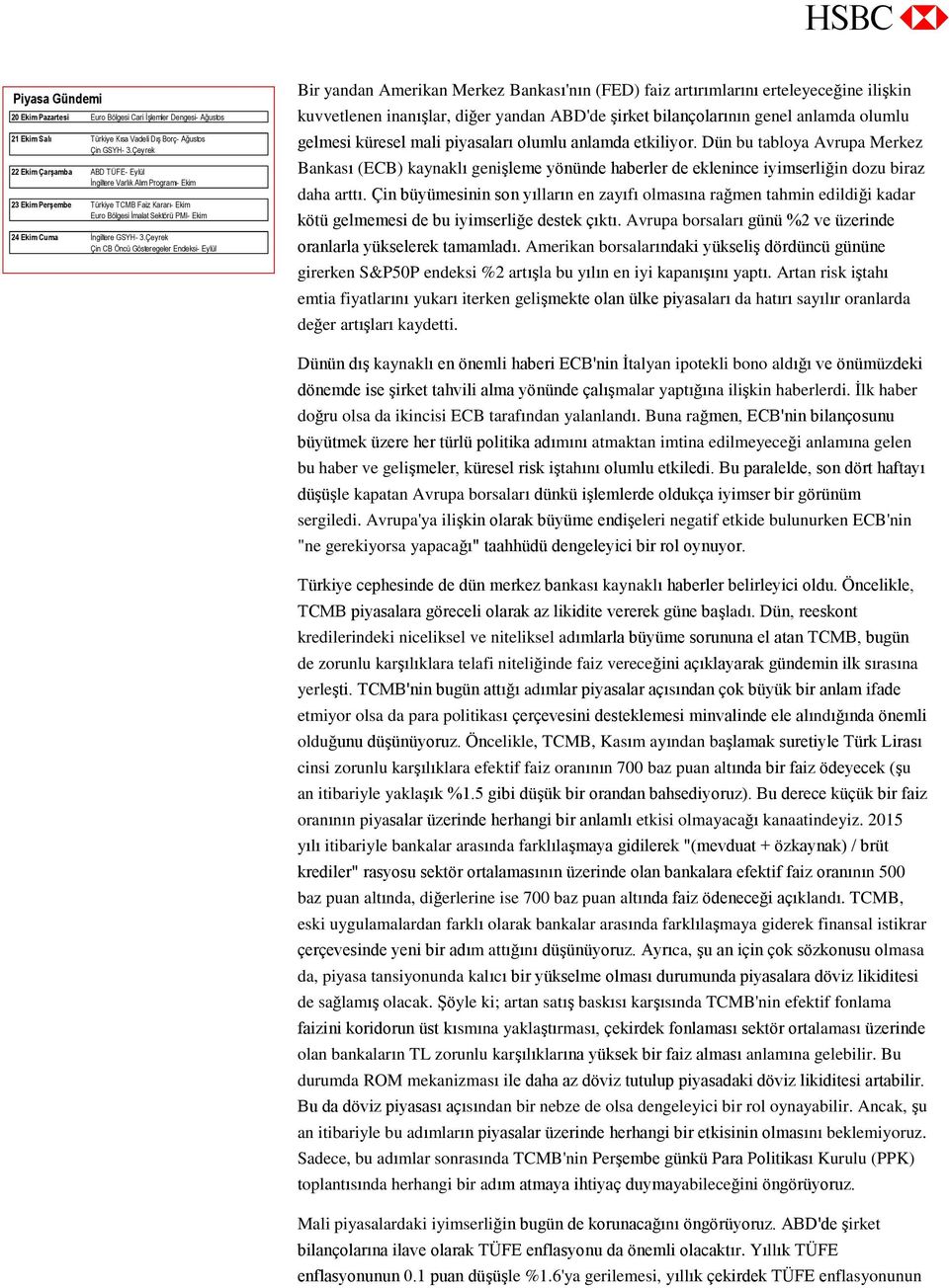 Çeyrek Çin CB Öncü Gösteregeler Endeksi- Eylül Bir yandan Amerikan Merkez Bankası'nın (FED) faiz artırımlarını erteleyeceğine ilişkin kuvvetlenen inanışlar, diğer yandan ABD'de şirket bilançolarının