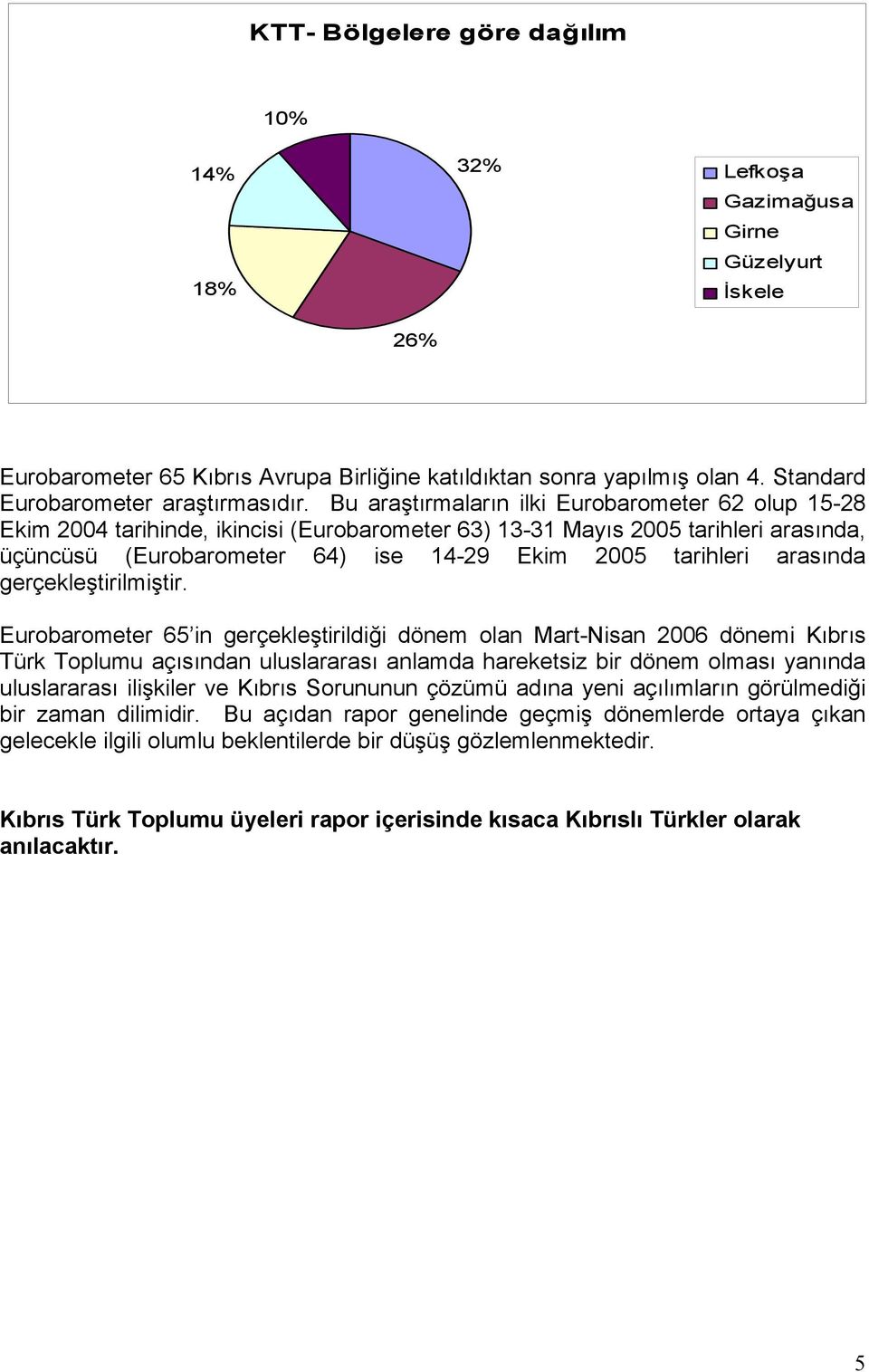 Bu araştırmaların ilki Eurobarometer 62 olup 15-28 Ekim 2004 tarihinde, ikincisi (Eurobarometer 63) 13-31 Mayıs 2005 tarihleri arasında, üçüncüsü (Eurobarometer 64) ise 14-29 Ekim 2005 tarihleri