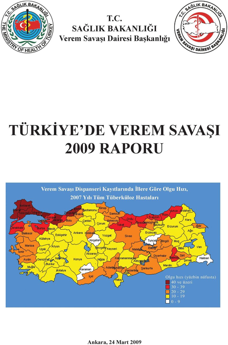 Verem Savaşı Dispanseri Kayıtlarında İllere Göre