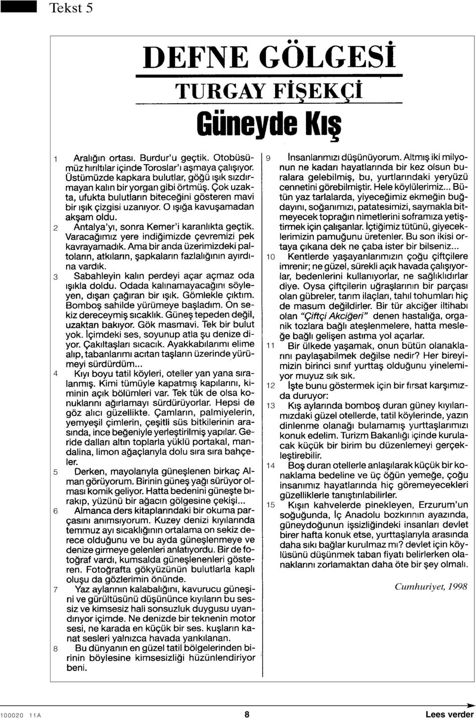 Cumhuriyet, 1998 8