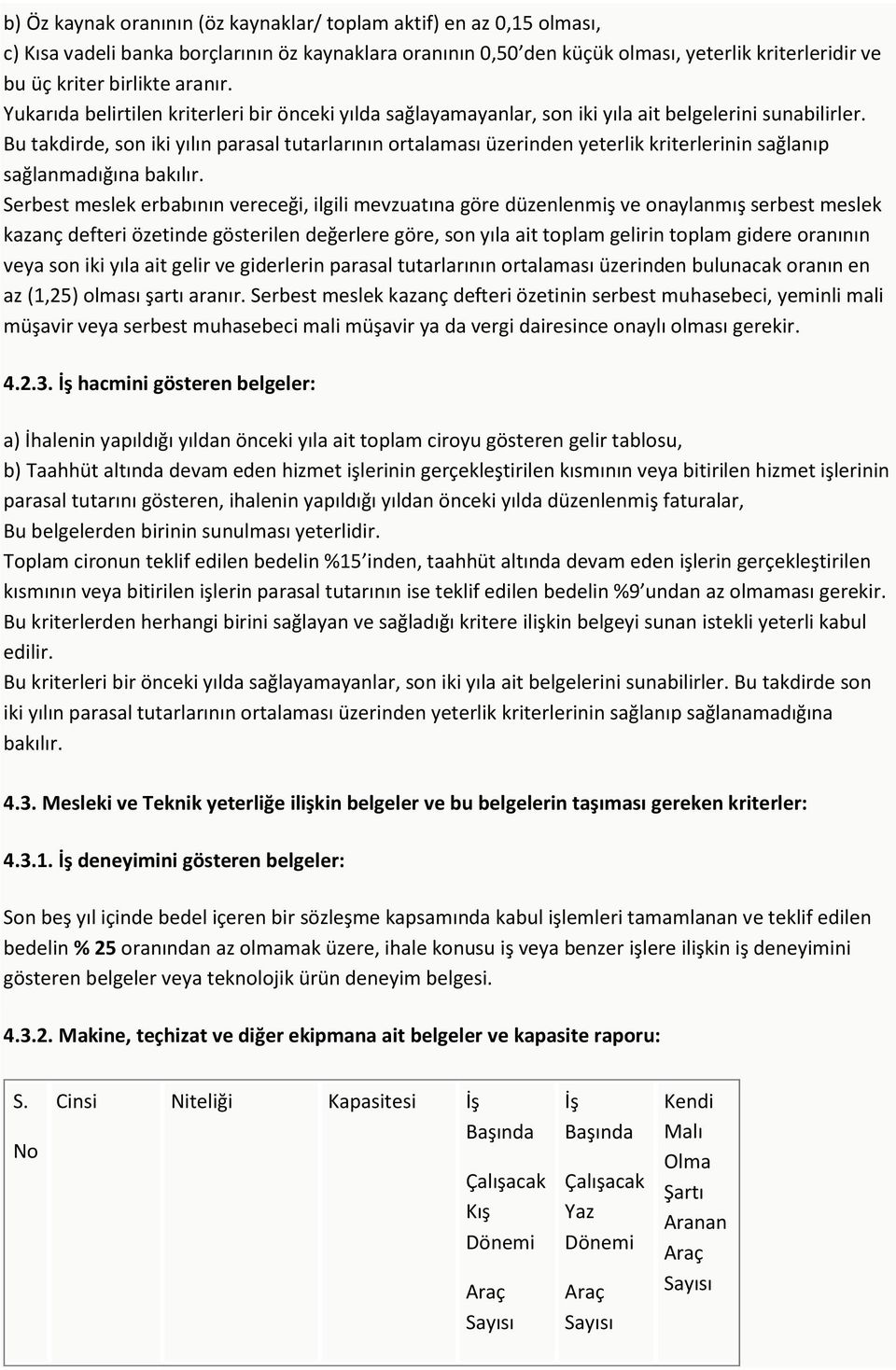 Bu takdirde, son iki yılın parasal tutarlarının ortalaması üzerinden yeterlik kriterlerinin sağlanıp sağlanmadığına bakılır.