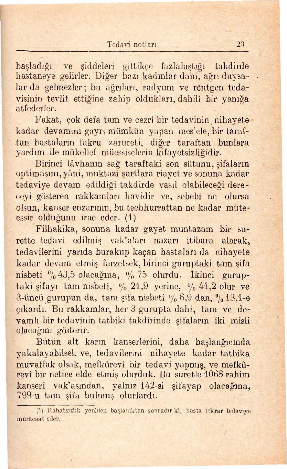 Fakat, çok defa tam ve cezri bir tedavinin nihayete kadar devamını gayrı mümkün yapan mes'ele, bir taraftan hastaların fakru zarureti, diappleer taraftan bunlara yardım ile mükellef müessiselerin