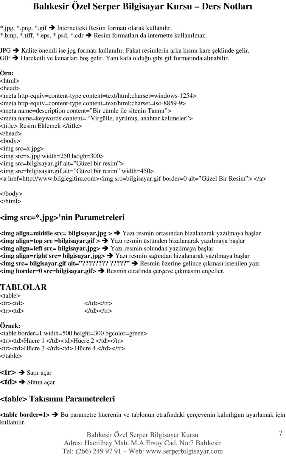 Örn: <head> <meta http-equiv=content-type content=text/html;charset=windows-1254> <meta http-equiv=content-type content=text/html;charset=iso-8859-9> <meta name=description content= Bir cümle ile