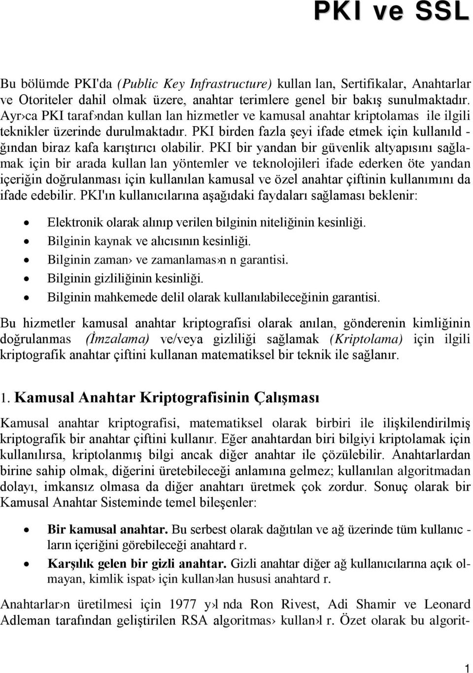 PKI birden fazla şeyi ifade etmek için kullanıld - ğından biraz kafa karıştırıcı olabilir.