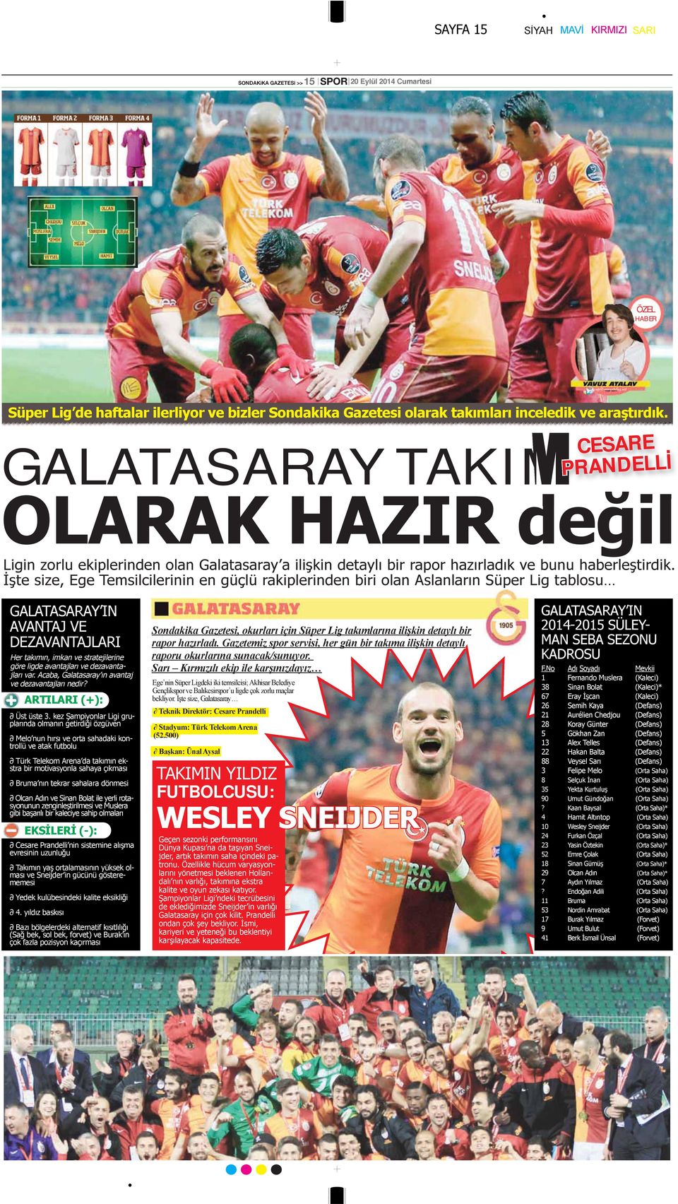 İşte size, Ege Temsilcilerinin en güçlü rakiplerinden biri olan Aslanların Süper Lig tablosu CESARE PRANDELL GALATASARAY IN AVANTAJ VE DEZAVANTAJLARI Her takımın, imkan ve stratejilerine göre ligde