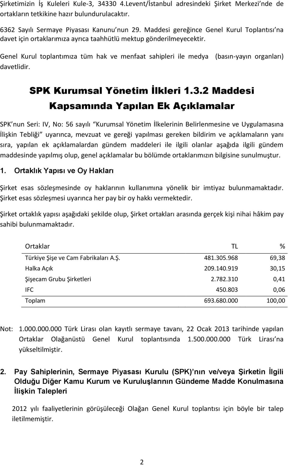 (basın-yayın organları) SPK Kurumsal Yönetim İlkleri 1.3.