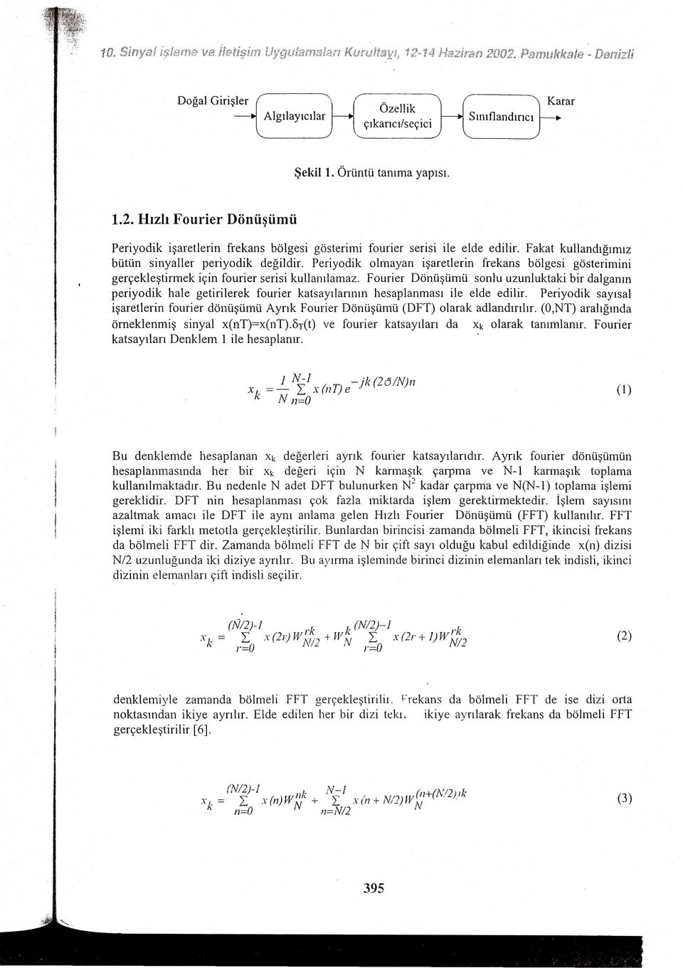 Fourier Oonti~UmU sonlu uzunluktaki bir dalganm periyodik hale getirilerek fourier katsayilanl1ln hesaplanmasl ile elde edilir.