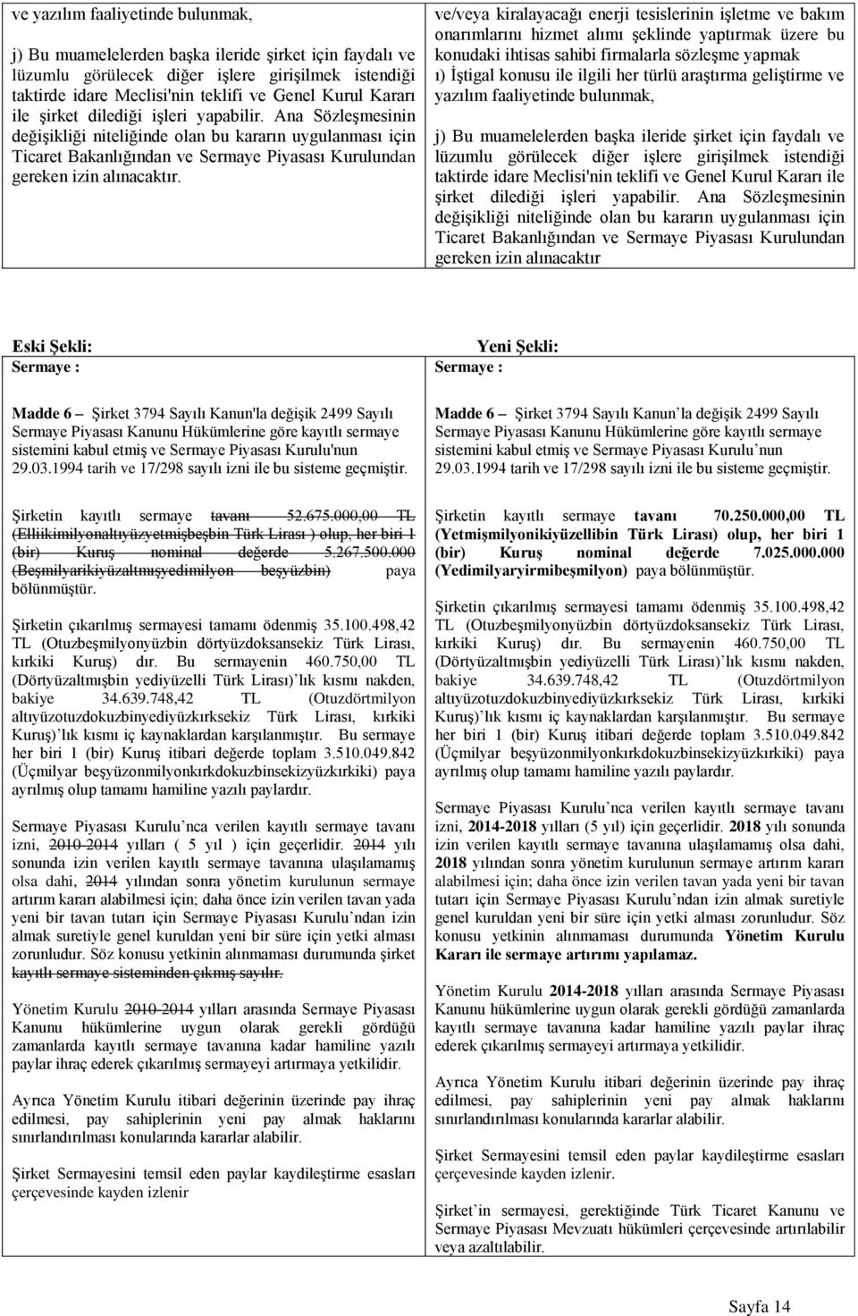 ve/veya kiralayacağı enerji tesislerinin işletme ve bakım onarımlarını hizmet alımı şeklinde yaptırmak üzere bu konudaki ihtisas sahibi firmalarla sözleşme yapmak ı) İştigal konusu ile ilgili her