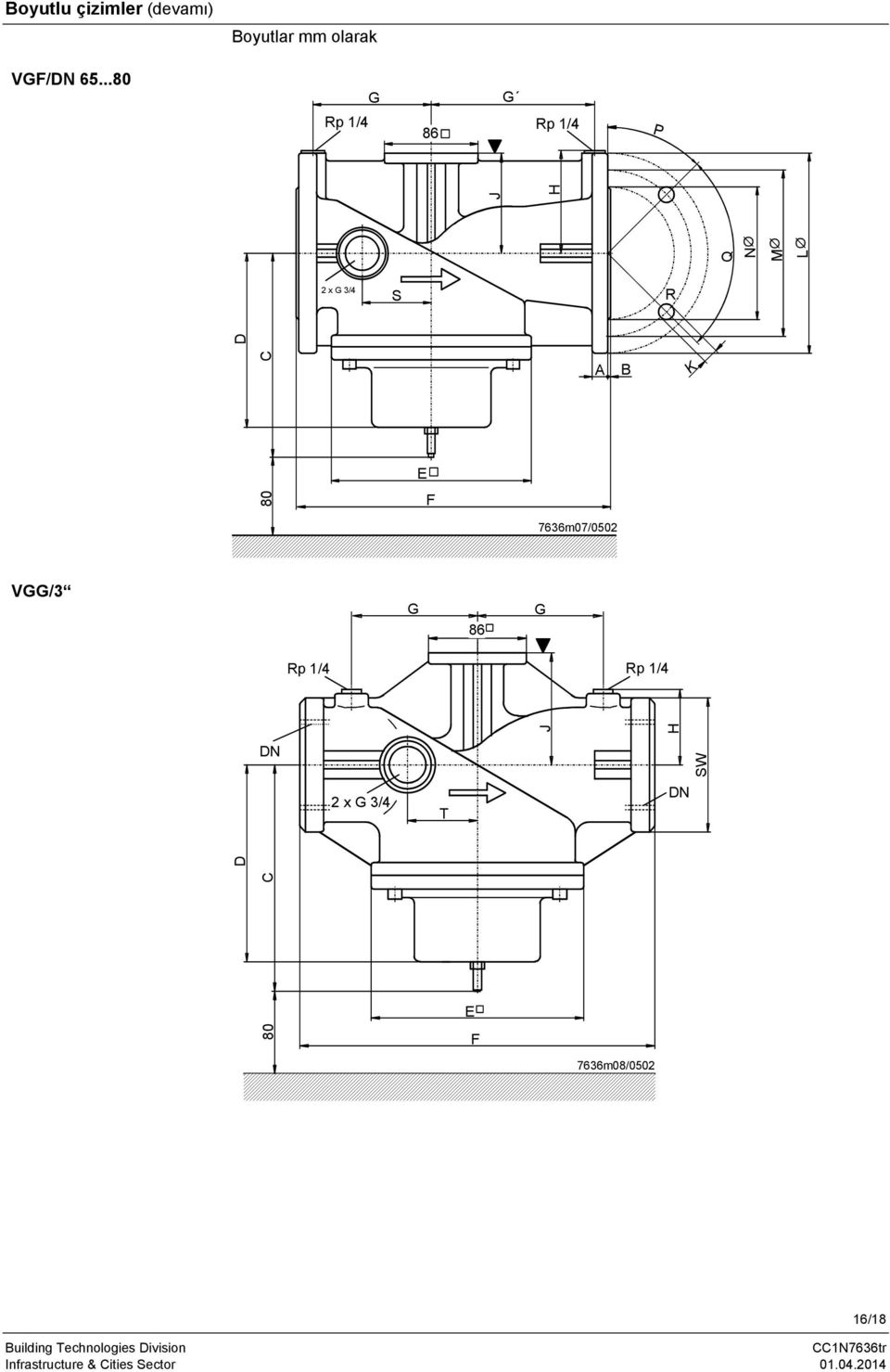 3/4 S E F A B K 7636m07/0502 VGG/3 G 86 G Rp 1/4 Rp