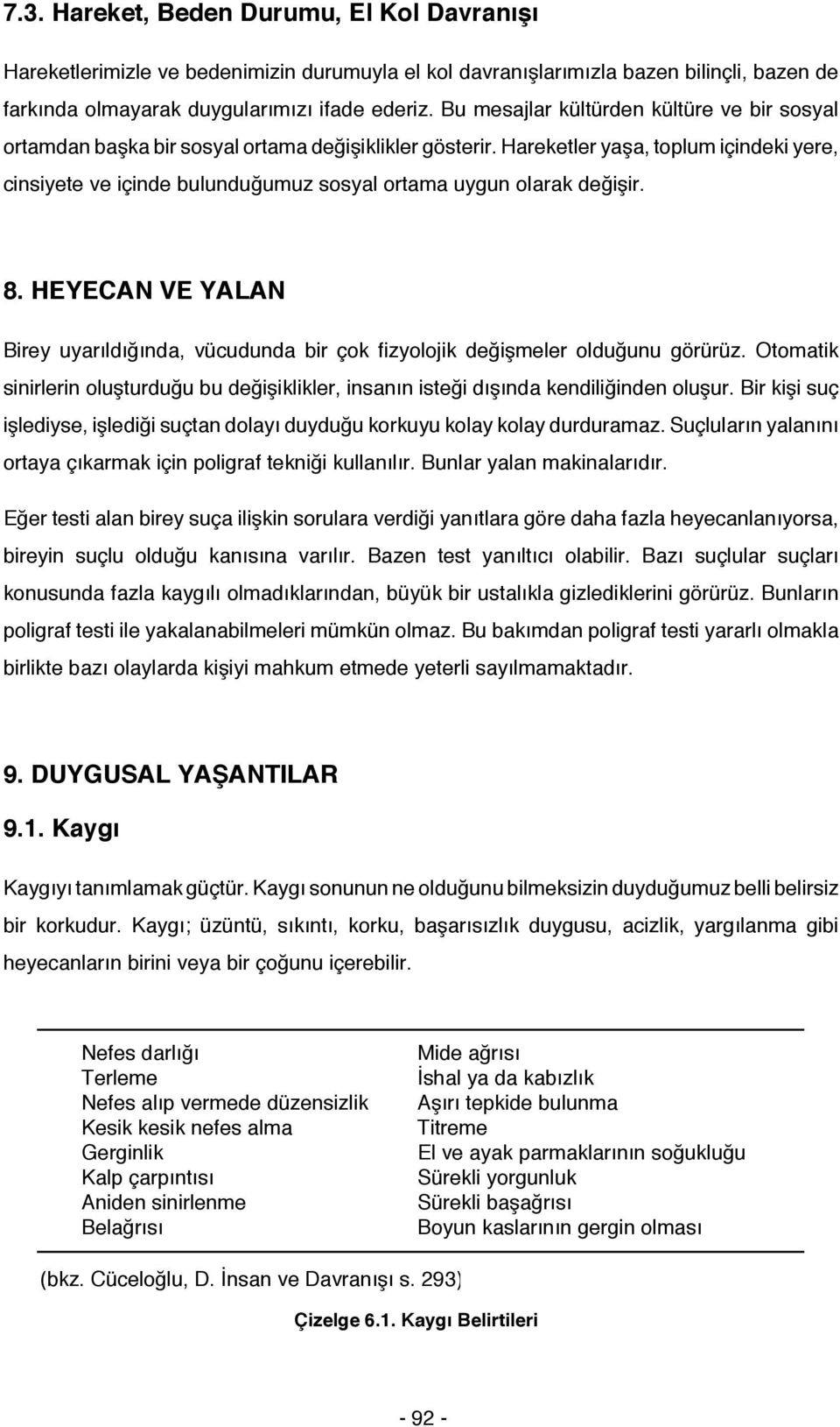 Hareketler yaşa, toplum içindeki yere, cinsiyete ve içinde bulunduğumuz sosyal ortama uygun olarak değişir. 8.