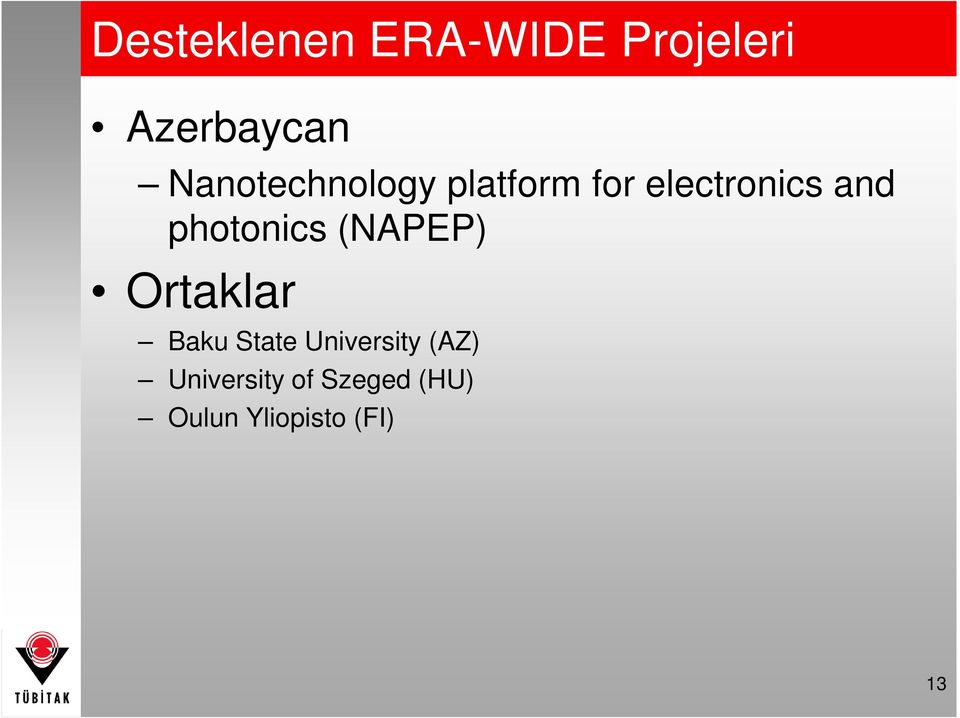 photonics (NAPEP) Ortaklar Baku State