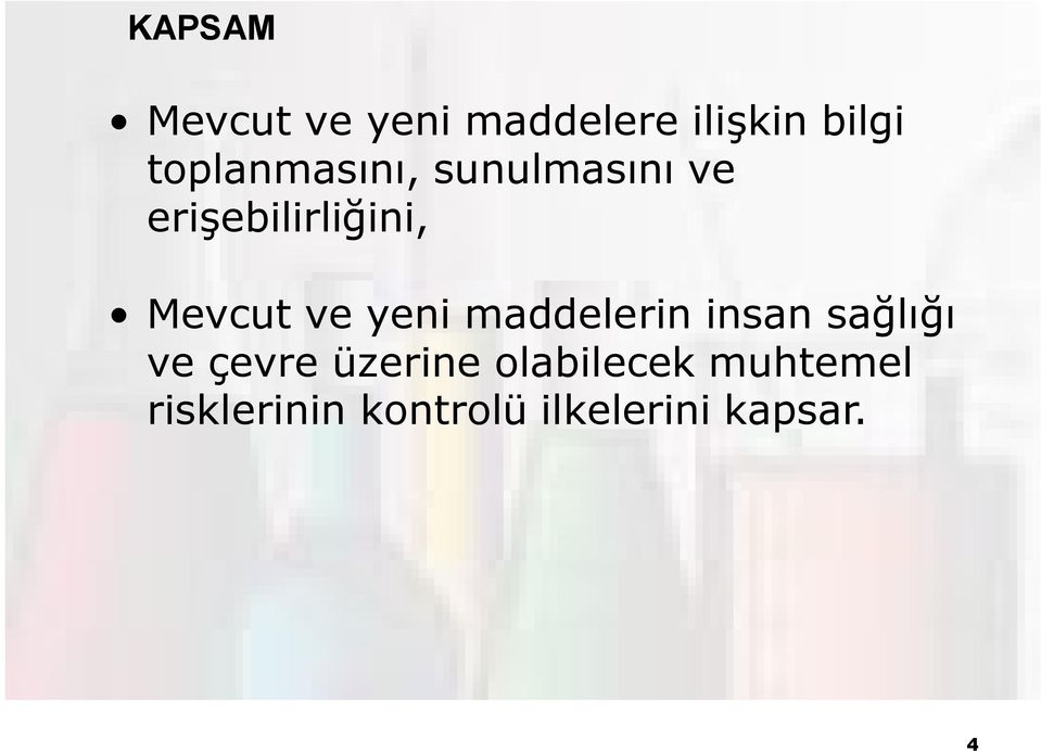 Mevcut ve yeni maddelerin insan sağlığı ve çevre