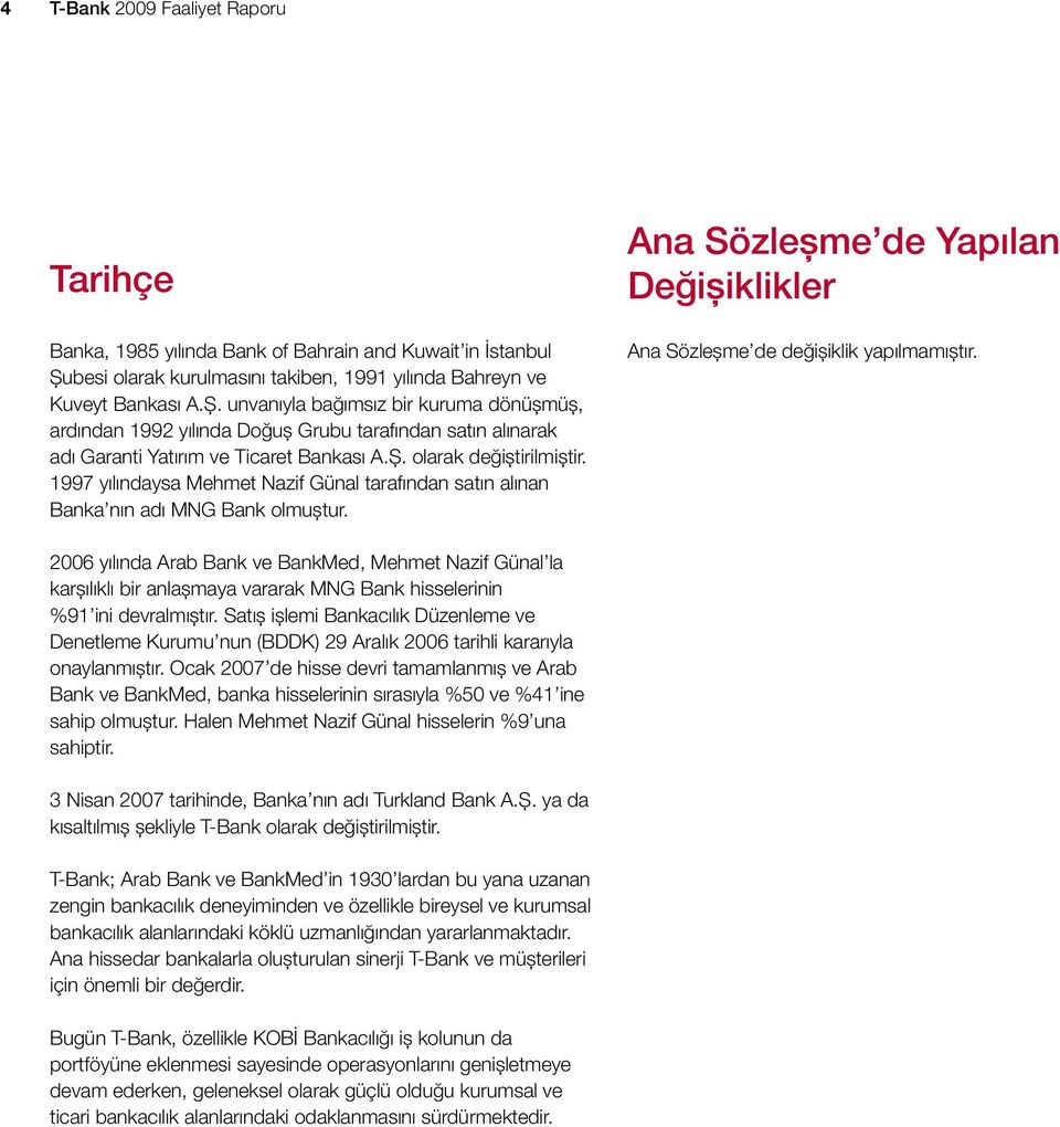 unvanıyla bağımsız bir kuruma dönüşmüş, ardından 1992 yılında Doğuş Grubu tarafından satın alınarak adı Garanti Yatırım ve Ticaret Bankası A.Ş. olarak değiştirilmiştir.