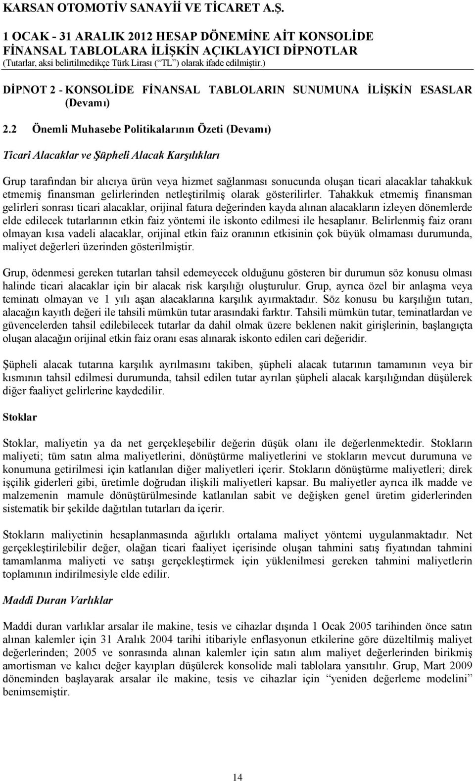 etmemiş finansman gelirlerinden netleştirilmiş olarak gösterilirler.