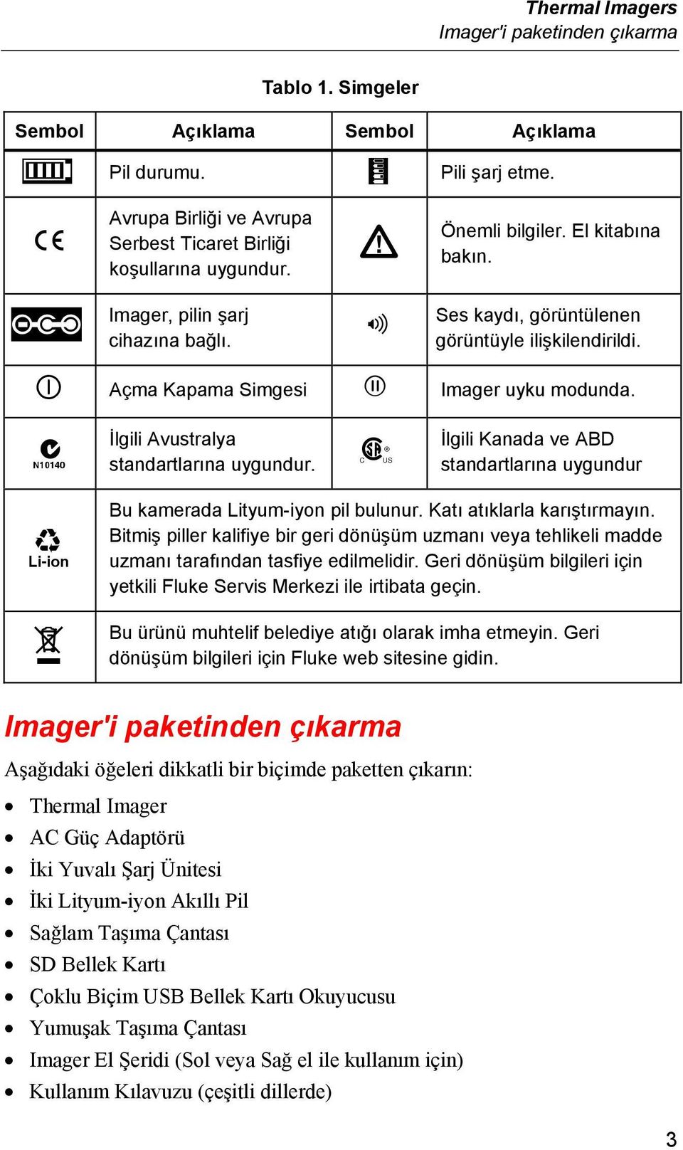 ; İlgili Avustralya standartlarına uygundur. ) İlgili Kanada ve ABD standartlarına uygundur ~ Bu kamerada Lityum-iyon pil bulunur. Katı atıklarla karıştırmayın.