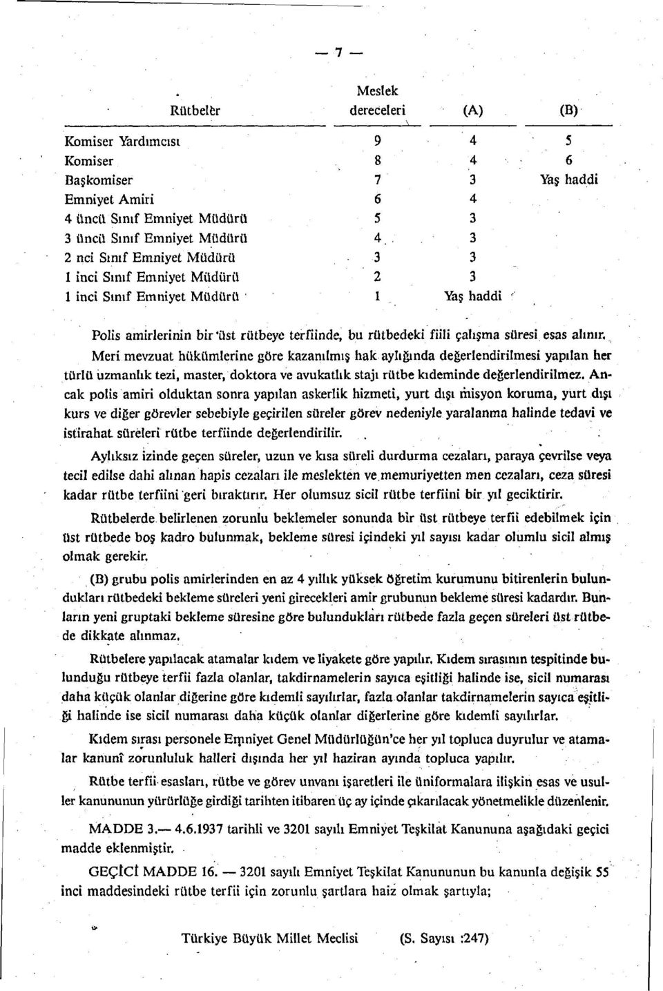 Meri mevzuat hükümlerine göre kazanılmış hak aylığında değerlendirilmesi yapılan her türlü uzmanlık tezi, master, doktora ve avukatlık stajı rütbe kıdeminde değerlendirilmez.