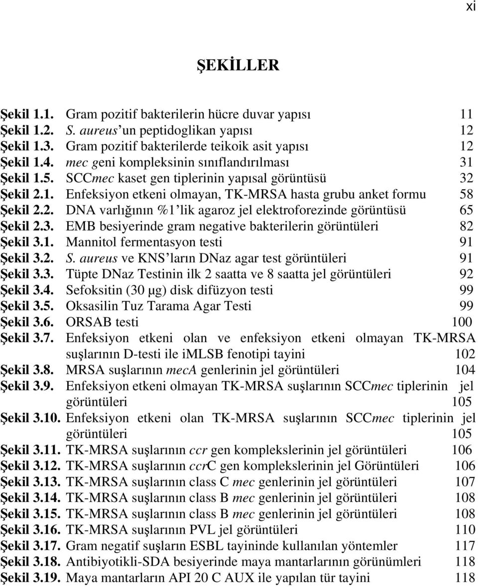 3. EMB besiyerinde gram negative bakterilerin görüntüleri 82 ekil 3.1. Mannitol fermentasyon testi 91 ekil 3.2. S. aureus ve KNS lar n DNaz agar test görüntüleri 91 ekil 3.3. Tüpte DNaz Testinin ilk 2 saatta ve 8 saatta jel görüntüleri 92 ekil 3.