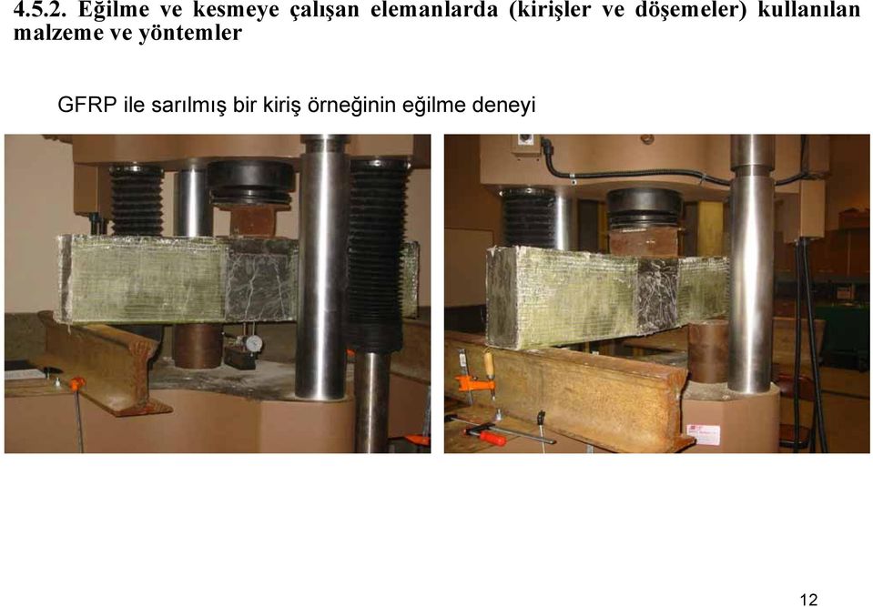 (kirişler ve döşemeler) kullanılan