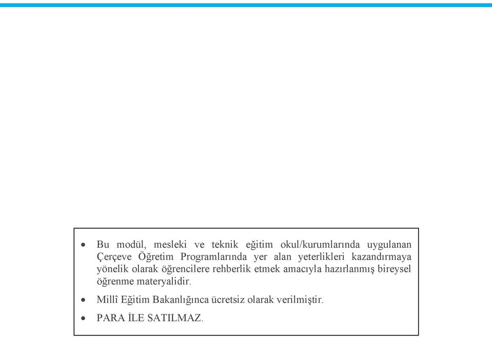 öğrencilere rehberlik etmek amacıyla hazırlanmış bireysel öğrenme