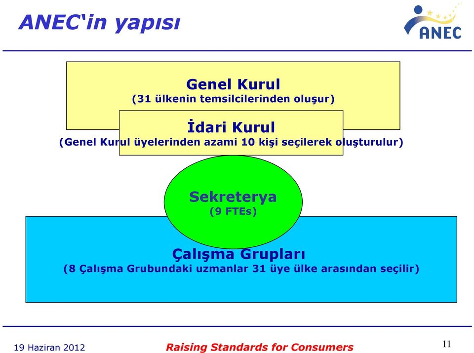 Sekreterya (9 FTEs) Çalışma Grupları (8 Çalışma Grubundaki uzmanlar 31