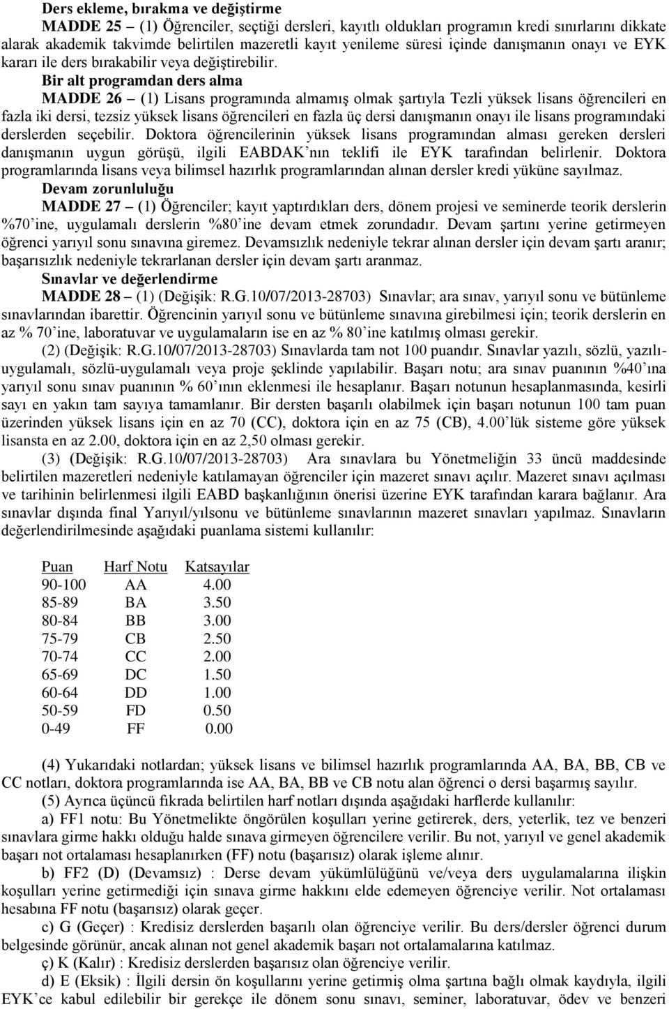 Bir alt programdan ders alma MADDE 26 (1) Lisans programında almamış olmak şartıyla Tezli yüksek lisans öğrencileri en fazla iki dersi, tezsiz yüksek lisans öğrencileri en fazla üç dersi danışmanın