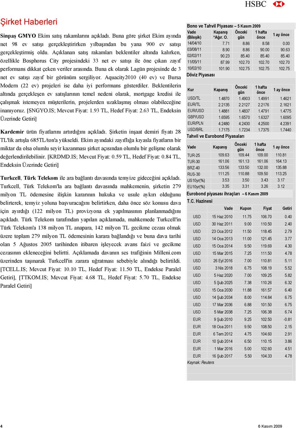 Buna ek olarak Lagün projesinde de 3 net ev satışı zayıf bir görünüm sergiliyor. Aquacity2010 (40 ev) ve Bursa Modern (22 ev) projeleri ise daha iyi performans gösterdiler.