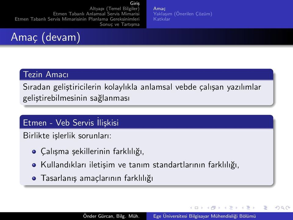 sağlanması Etmen - Veb Servis İlişkisi Birlikte işlerlik sorunları: Çalışma