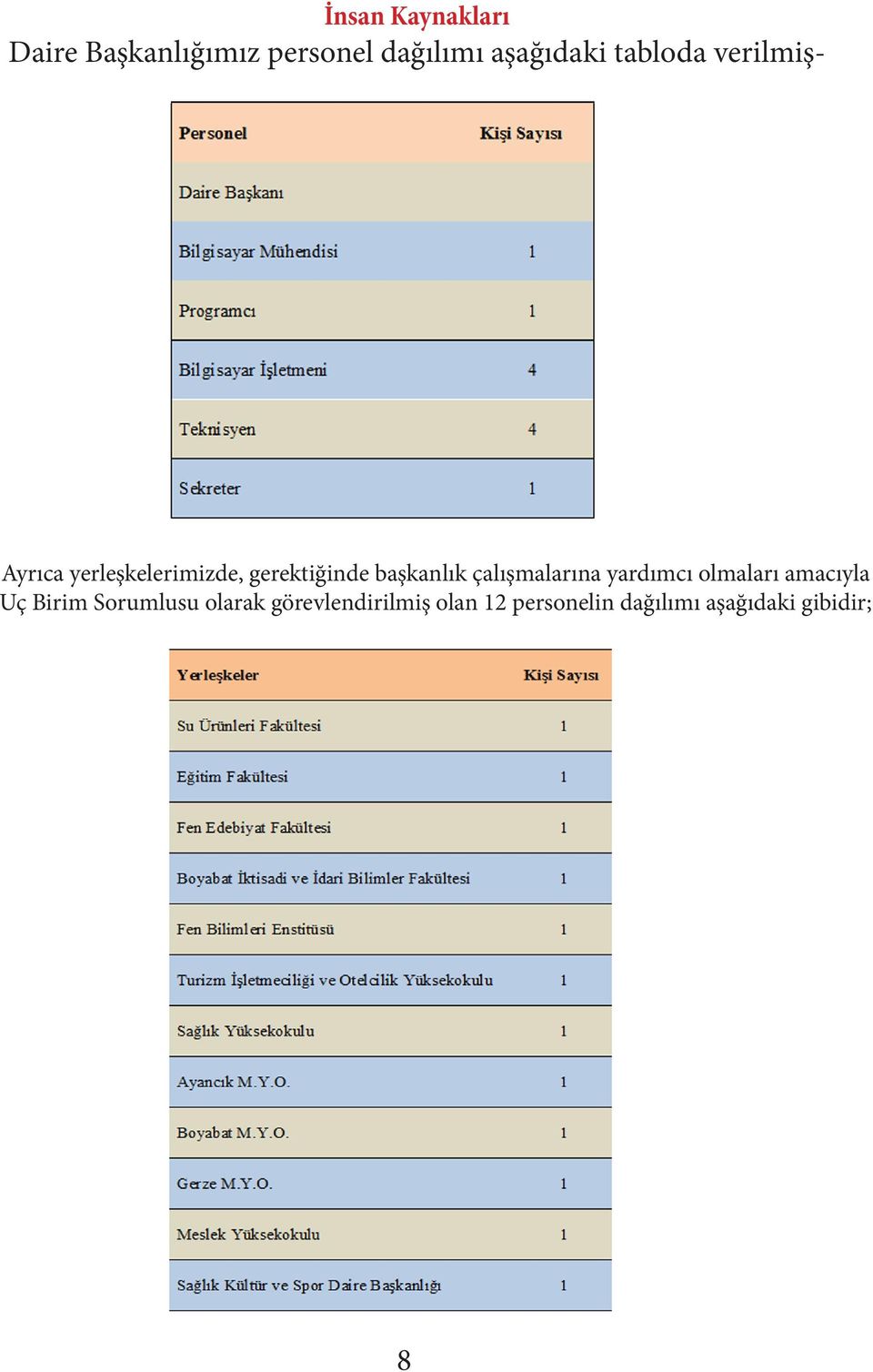 gerektiğinde başkanlık çalışmalarına yardımcı olmaları amacıyla