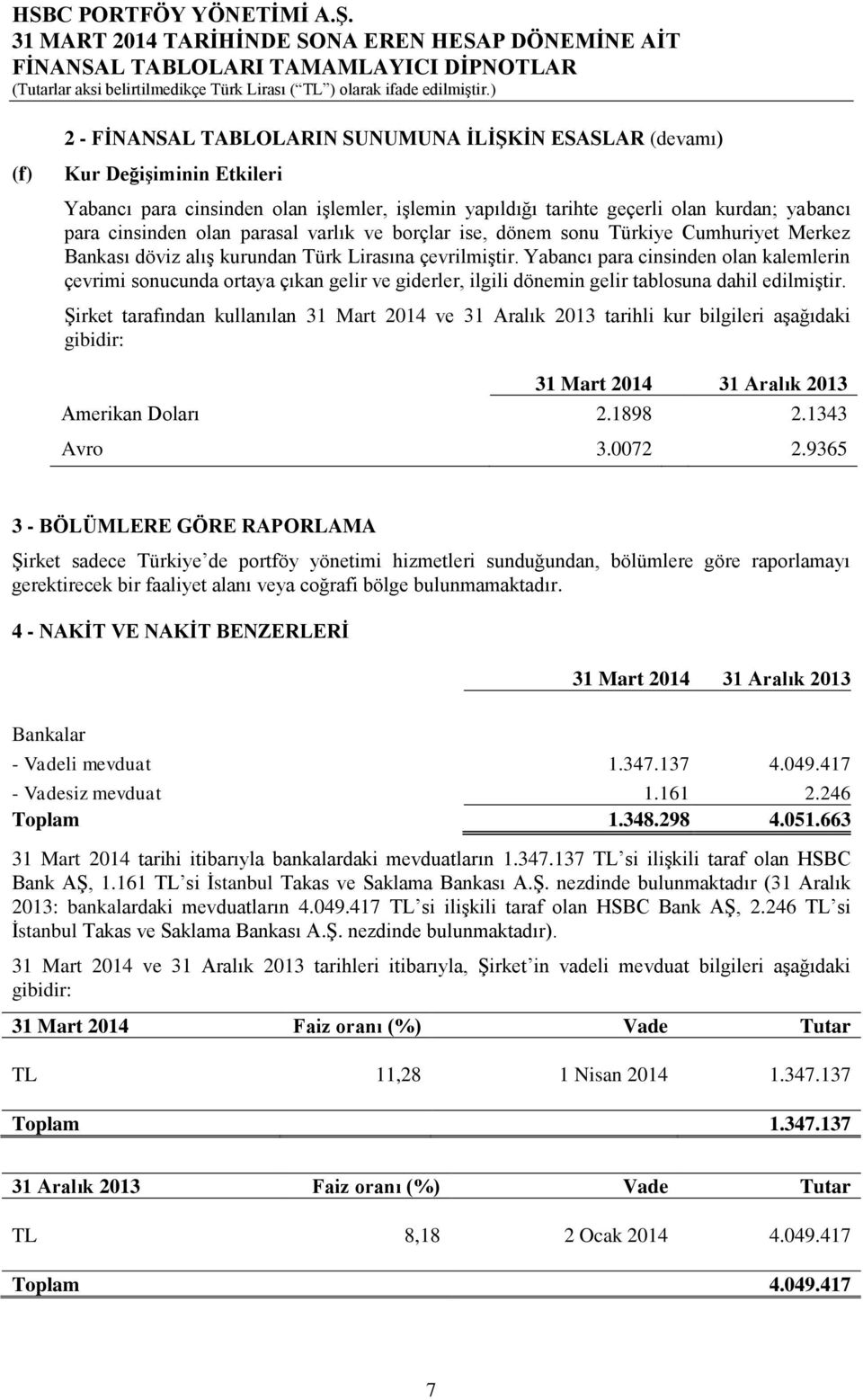 Yabancı para cinsinden olan kalemlerin çevrimi sonucunda ortaya çıkan gelir ve giderler, ilgili dönemin gelir tablosuna dahil edilmiģtir.