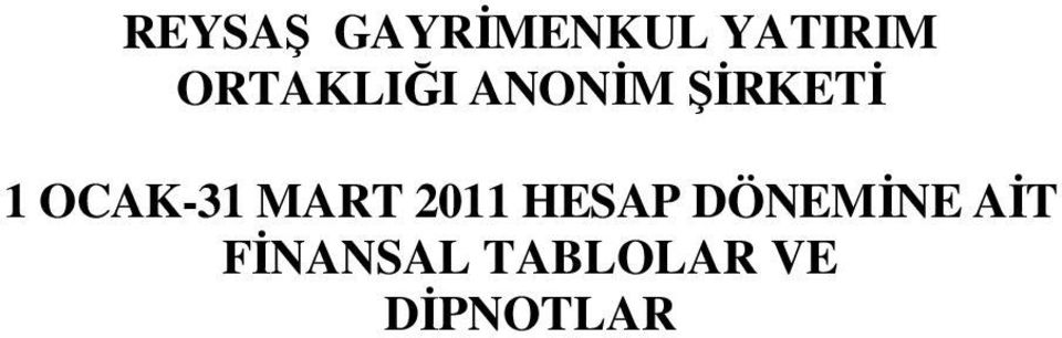 OCAK-31 MART 2011 HESAP