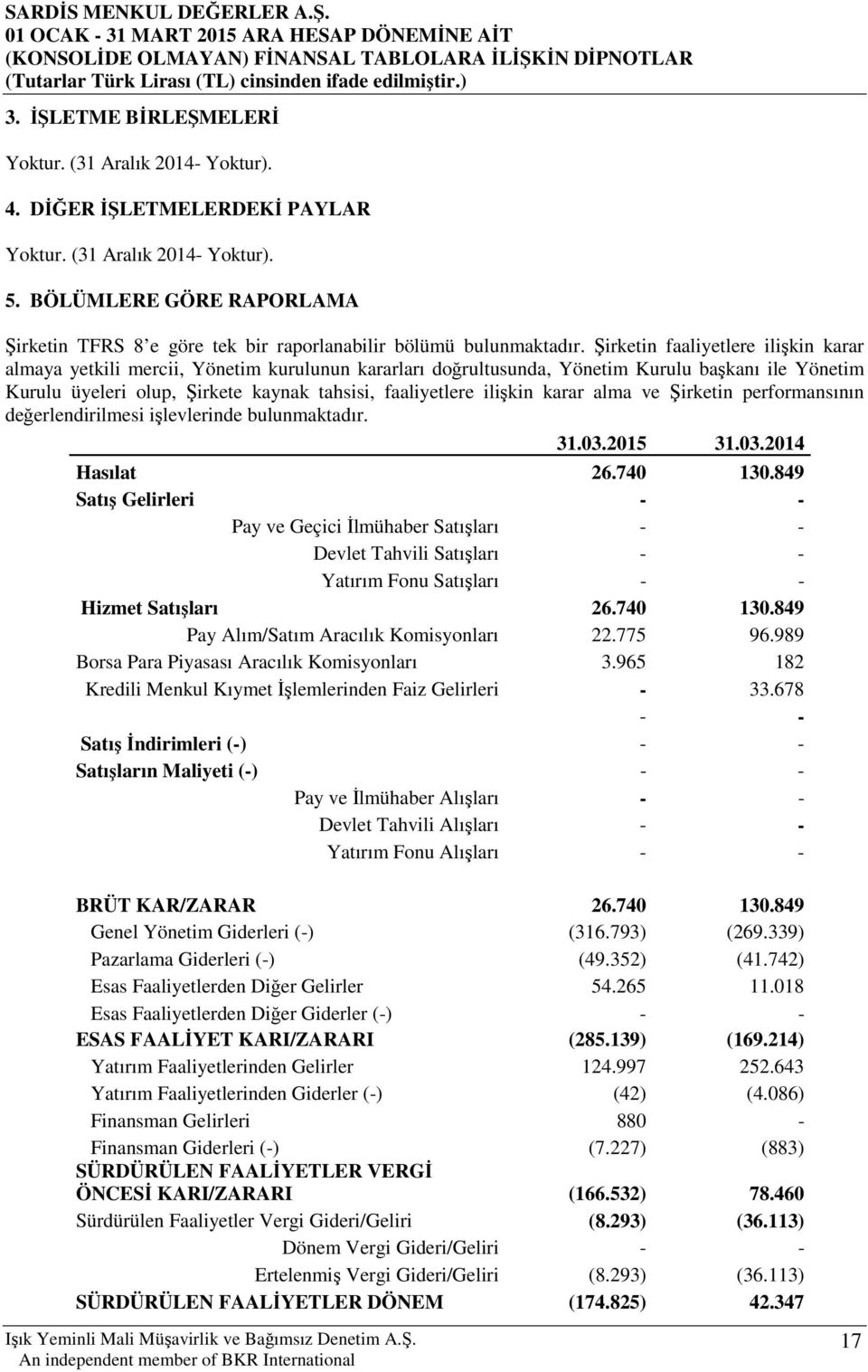 Şirketin faaliyetlere ilişkin karar almaya yetkili mercii, Yönetim kurulunun kararları doğrultusunda, Yönetim Kurulu başkanı ile Yönetim Kurulu üyeleri olup, Şirkete kaynak tahsisi, faaliyetlere