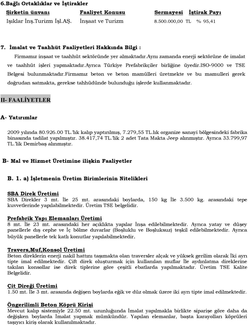 ayrıca Türkiye Prefabrikçiler birliğine üyedir.iso-9000 ve TSE Belgesi bulunmaktadır.