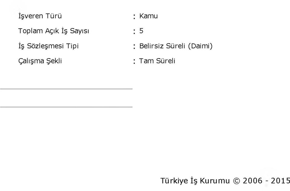 Kamu 5 Belirsiz Süreli (Daimi) Tam