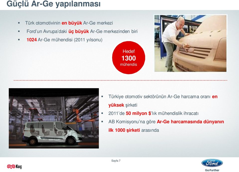 Türkiye otomotiv sektörünün Ar-Ge harcama oranı en yüksekşirketi 2011 de 50 milyon $ lık